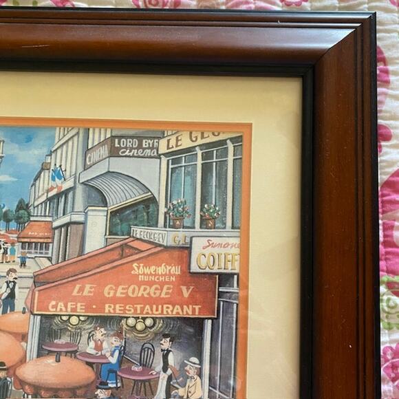 Bin Kashiwa Paris Champs - Elysees Print 1983 Naive Innocent Framed & Matted - Picture 8 of 16